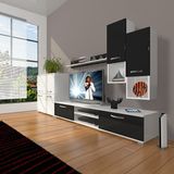Decoraktiv Eko 6DA Mdf Dvd Beyaz Siyah Tv Sehpa Ünitesi