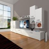 Decoraktiv Eko 6DA Slm Std Parlak Beyaz Tv Sehpa Ünitesi