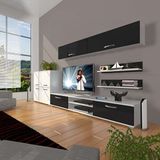 Decoraktiv Eko 6Y Slm Dvd Beyaz Siyah Tv Sehpa Ünitesi
