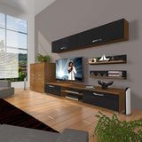 Decoraktiv Eko 6Y Slm Dvd Ceviz Siyah Tv Sehpa Ünitesi