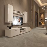 Decoraktiv Eko 7 Mdf Dvd Parlak Beyaz Tv Sehpa Ünitesi