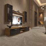Decoraktiv Eko 7 Mdf DVD Tv Ünitesi Tv Sehpası - Pera Siyah Mermer - Pera - Siyah Mermer