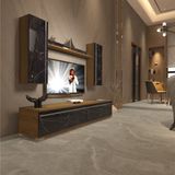 Decoraktiv Eko 7 Mdf Std Tv Ünitesi Tv Sehpası - Pera Siyah Mermer
