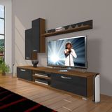 Decoraktiv Eko 7 SLM DVD Ceviz Siyah Tv Ünitesi