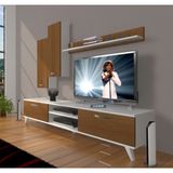 Decoraktiv Eko 7 SLM DVD Retro Beyaz Siyah Tv Ünitesi