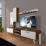 Decoraktiv Eko 7 SLM DVD Retro Ceviz Beyaz Tv Ünitesi