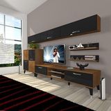 Decoraktiv Eko 8 Mdf Dvd Silver Ceviz Siyah Tv Sehpa Ünitesi
