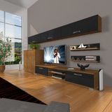 Decoraktiv Eko 8 SLM DVD Ceviz Siyah Tv Ünitesi