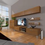 Decoraktiv Eko 8 SLM DVD Krom Ayaklı Naturel Ceviz Tv Ünitesi