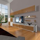 Decoraktiv Eko 8 Slm Std Beyaz Ceviz Tv Sehpa Ünitesi