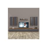 Decoraktiv Eko 8D MDF Ceviz Siyah Tv Ünitesi