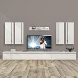 Decoraktiv Eko 8D Mdf Parlak Beyaz Tv Sehpa Ünitesi