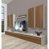 Decoraktiv Eko 8D MDF Parlak Beyaz Tv Ünitesi