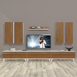 Decoraktiv Eko 8d MDF Retro TV Sehpa Ünitesi - Beyaz Ceviz