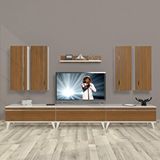 Decoraktiv Eko 8d Mdf Retro Tv Ünitesi Tv Sehpası - Ceviz - Beyaz