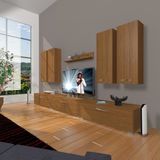 Decoraktiv Eko 8D SLM Krom Ayaklı Naturel Ceviz Tv Ünitesi