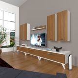 Decoraktiv Eko 8D SLM Retro Ceviz Beyaz Tv Ünitesi