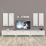 Decoraktiv Eko 8D SLM Retro Parlak Beyaz Tv Ünitesi
