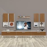 Decoraktiv Eko 8da MDF Retro TV Sehpa Ünitesi - Beyaz Ceviz