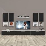 Decoraktiv Eko 8DA Slm Beyaz Siyah Tv Sehpa Ünitesi
