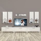 Decoraktiv Eko 8da SLM Retro TV Sehpa Ünitesi - Parlak Beyaz