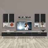 Decoraktiv Eko 8da Slm Retro Tv Ünitesi Tv Sehpası Beyaz - Siyah