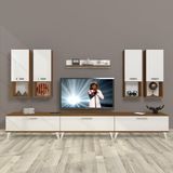 Decoraktiv Eko 8da Slm Retro Tv Ünitesi Tv Sehpası - Ceviz - Beyaz - Ceviz Beyaz