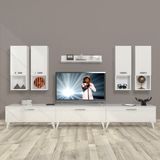 Decoraktiv Eko 8da Slm Retro Tv Ünitesi Tv Sehpası - Parlak Beyaz