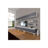Decoraktiv Eko 8Y MDF Retro Siyah Beyaz Tv Ünitesi