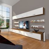 Decoraktiv Eko 8Y SLM Ceviz Beyaz Tv Ünitesi