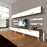Decoraktiv Eko 8y Slm Retro Tv Ünitesi Tv Sehpası Beyaz - Ceviz