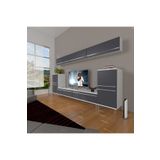 Decoraktiv Eko 9 Mdf Std Beyaz Antrasit Krom Ayaklı Tv Ünitesi