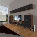 Decoraktiv Eko 9 Slm Dvd Silver Ceviz Siyah Tv Sehpa Ünitesi