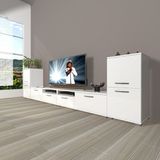 Decoraktiv Eko 9200 Mdf Parlak Beyaz Tv Sehpa Ünitesi