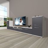 Decoraktiv Eko 9200 Mdf Silver Ceviz Antrasit Tv Sehpa Ünitesi