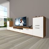 Decoraktiv Eko 9200 Slm Beyaz Ceviz Tv Sehpa Ünitesi