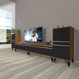 Decoraktiv EKO 9220T MDF Silver Ceviz Siyah TV Sehpa Ünitesi