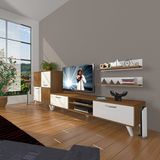 Decoraktiv Eko On MDF Dvd Retro TV Sehpa Ünitesi - Ceviz Beyaz