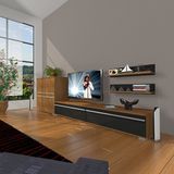 Decoraktiv EKO On MDF STD Ceviz Siyah TV Sehpa Ünitesi