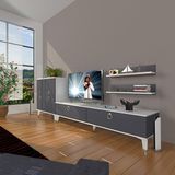 Decoraktiv EKO On MDF STD Gold Beyaz Antrasit TV Sehpa Ünitesi