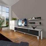 Decoraktiv EKO On MDF STD Gold Beyaz Siyah TV Sehpa Ünitesi