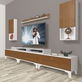 Decoraktiv Ekoflex 270DA MDF Gold Beyaz Ceviz TV Sehpa Ünitesi