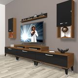 Decoraktiv Ekoflex 270DA Mdf Silver Siyah Ceviz Tv Sehpa Ünitesi
