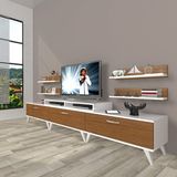 Decoraktiv Ekoflex 270r SLM Retro TV Sehpa Ünitesi - Beyaz Ceviz
