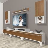Decoraktiv Ekoflex 270TA Mdf Silver Beyaz Ceviz Tv Sehpa Ünitesi