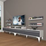 Decoraktiv Ekoflex 360R Mdf Silver Beyaz Antrasit Tv Sehpa Ünitesi