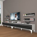 Decoraktiv Ekoflex 360R Mdf Silver Beyaz Siyah Tv Sehpa Ünitesi