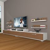 Decoraktiv Ekoflex 360R Slm Beyaz Ceviz Tv Sehpa Ünitesi