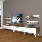 Decoraktiv Ekoflex 360R Slm Retro Ceviz Beyaz Tv Sehpa Ünitesi