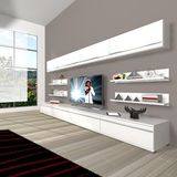Decoraktiv Ekoflex 360Y Mdf Parlak Beyaz Tv Sehpa Ünitesi